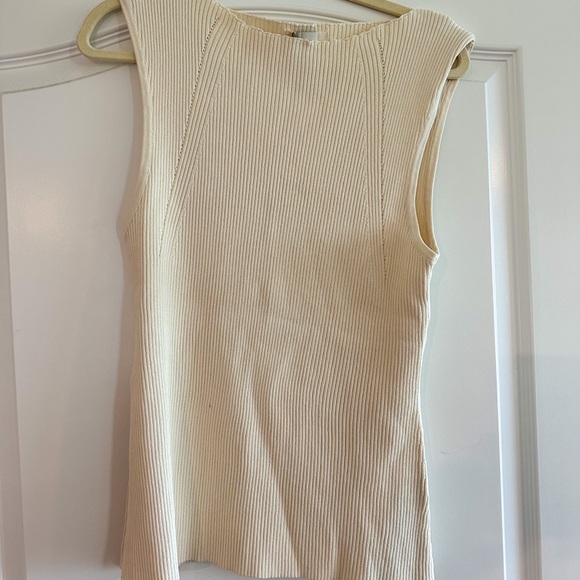 DISSH Tops - DISSH Ribbed Sleeveless Tank Top - Cream